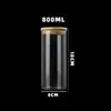 Frasco de Almacenamiento de 80 mm Tubo de Vidrio con Corcho Botella Botella de Vidrio para Té de Flores Botella Sellada para Almacenamiento de Granos de Alimentos Tapón de Corcho