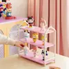 Estante de Exhibición para Cajas Sorpresa, Estante de Almacenamiento Multicapa para Figuras, Adornos, Estante de Exhibición en Capas de Hierro Dopamina