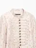 ZA comércio exterior transfronteiriço moda feminina item quente 2026 outono novo moda europeia e americana estampa floral blazer justo para mulheres