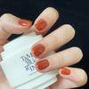 Esmalte Adesivo Sólido para Unhas Postiças de Comprimento Médio Quadradas Europeias Manicure Removível Adesivos Foscos para Unhas
