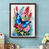 Pintura Mosaico Nuevo Modelo Amazon Pintura Diamante 5D Flor Mariposa DIY Bordado Diamante Decoración Sala de Estar Dormitorio Fábrica