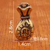 Llavero de Latón Bolsa de Cobre Bolsa Creativa para Dinero Bolsa de la Suerte de Cobre Puro Colgante de Llave de Coche Personalizado Producto Semiacabado