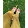 Primer Encuentro Sandalias de Tanga de Verano para Mujer para Exteriores con Cuña, Aumentan la Altura 5cm, Estilo Resort Francés