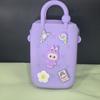 Bolsa de Silicona con Cremallera de Agujeros Bolso de Mano de Verano para la Arena Bolso de Agujeros Colorido Bolso de Playa DIY Bolso de Gelatina