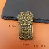 Pingente Amuleto de Cabeça de Tigre General, Pingente de Bronze Zodiacal Tai Sui Vintage, Ornamento de Chaveiro de Carro