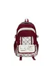 Mochila de Estilo Coreano INS Nueva de Alto Valor en Colores Frescos Dulces con Bloques de Color y Parches para Estudiantes de Secundaria y Preparatoria Mochila Ligera de Viaje
