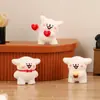 Micro Paisagismo com Musgo Criativo Fofo Cachorrinho Branco DIY Decoração de Jardinagem Acessórios Mini Carro Enfeites de Mesa