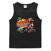Colete de verão 2023 para crianças estilo coreano algodão casual base camisa suor absorvente açúcar guo frutas esportes meninos sem mangas undershirt