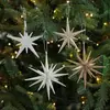 Nuevos Adornos Colgantes Navideños Creativos con Estrellas Explosivas de Polvo Pegajoso, Decoraciones Navideñas con Forma Irregular Tridimensional, Suministros Navideños