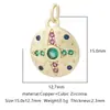 Nuevos Accesorios de Joyería para Mujer Cobre Microincrustación Circonia de Color Pendientes Collar Colgante DIY Accesorios Versátiles