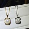 Pendientes de Aguja de Plata S925 con Perla de Agua Dulce de Luz Fuerte, Colgante, Anillo, Juego de Tres Piezas, Joyería Gone and Fine, Juego de Perlas