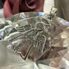 Pendente de Anjo de Aço Inoxidável Europeu e Americano Pingente Punk de Personalidade Tendência da Moda Feminina Pingente de Cruz com Diamante de Aço Titânio