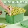 Caja Casera para Brotes de Frijol para Germinar Brotes de Frijol Maceta de Plantación con Tapa Drenaje de Agua Transpirable Cocina Balcón Maceta para Plántulas Verde Almacenamiento de Doble Capa