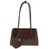 Bolsa Tote Minimalista Versátil de Alta Qualidade Estilo Francês para Mulheres, para Transmissão ao Vivo Transfronteiriça, Bolsa de Mão e Bolsa de Ombro Texturizada para o Dia a Dia