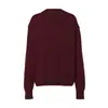 Suéter Top de Punto Acanalado de Cuello Redondo, Holgado, Casual, Color Sólido, Minimalista TR