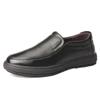 3515 Zapatos de Piel para Hombre, Negros de Vestir Formal con Cordones, Casuales para el Trabajo, Cómodos sin Cordones