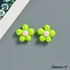 Flor de Cinco Pétalos de Dibujos Animados Brillante y Colorida Accesorios Pequeños de Resina Hechos a Mano DIY Imán para Nevera Agujero Hebilla de Zapato Accesorios para Joyería