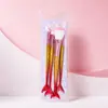 Set de Pinceles de Maquillaje Cola de Sirena en Stock, Set de 4 Piezas, Pincel para Sombras de Ojos, Pincel para Rubor, Set Completo de Herramientas de Belleza para Principiantes al por Mayor