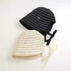 Sombrero de Pescador Rayado Japonés Estilo Mascun para Mujer, Protección Solar Primavera y Verano, Plegable, Sombrero Versátil para Cabeza al Aire Libre