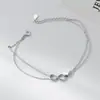 Nalan Plata S925 Exquisita Moda Estilo Japonés y Coreano Personalidad Infinito Corazón Lindo Forma Corazón Dulce Joyería de Mano S2419