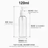 Frasco transparente de PET para dispensar loção 50ml com bomba de clipe em estoque, frasco de shampoo à prova de vazamentos com frasco dispensador de bomba bico de pato