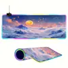 Lindo Mouse Pad Longo Luminoso RGB para Céu E-Sports Grande Tapete para Teclado de Computador Periférico de Computador Tapete de Mesa