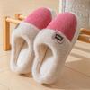Pantuflas de Algodón para Mujer con Diseño de Espigas de Trigo, Adecuadas para Posparto, Pantuflas Cálidas de Felpa con Suela Gruesa para Otoño e Invierno de Hombre, para Uso en Interiores y Exteriores, Pareja