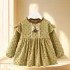 Delantal infantil, babero de manga larga para comer, bata impermeable y resistente a las manchas para bebés niñas, vestido tipo bata de pana para bebé, ropa protectora