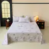 2026 Nuevo Modelo Clase A Grado Maternidad 100% Algodón Cepillado Engrosado Sábana para Cama Estilo Simple Rayada Sábana para Cama del Hogar para Dormitorio