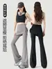 Saia com Cordão com Design Falso de Duas Peças para Mulheres, Calça Flare de Cintura Alta Anti-Exposição, Calça Esportiva de Pilates Fitness Yoga para Uso ao Ar Livre