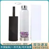 Venda direta da fábrica cascalho de cristal natural copo de energia de borossilicato alto copo em camadas de cristal de aço inoxidável com corda de elevação copo de saúde