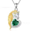 Nuevos Productos Europeos y Americanos Transfronterizos, Moderno y Elegante, Colgante de Éxito Instantáneo, Collar para Mujer, Cadena para Clavícula de Unicornio, Regalo del Día de la Madre
