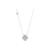 Novo colar de flor de quatro folhas com diamantes brilhantes para mulheres, corrente de clavícula, doce e fofo, feminino, simples, moderno, versátil, design de nicho