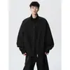Jaqueta baseball americana coach ean, silhueta oversized, estilo cl high street, cool e desconstruída, jaqueta workwear com gola alta para homens