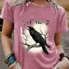 Transfronterizo Aliexpress Amazon Transfronterizo Europeo y Americano Fcawf Estampado de Águila Moda Holgada Casual Manga Corta Cuello Redondo Camiseta