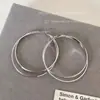 Brincos de Argola Lisos Multicamadas Atacado, Novo Estilo Popular, Brincos de Argola Exagerados de Alta Qualidade, Brincos Estilosos Que Fazem o Rosto Parecer Menor, Brincos para Mulheres