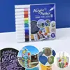Marcador acrílico infantil não tóxico à prova d'água pintado à mão diy cor opaca não desbota estudantes conjunto de 48/60 cores grafite