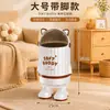 Cubo de basura rodante de gato de dibujos animados Alta apariencia Uso doméstico Cubos dobles interior y exterior Dormitorio Sala de estar Creativo Lindo Con tapa Papelera