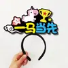 2026 Ano do Cavalo Nova Faixa de Cabeça de Feltro DIY Padrão de Texto Faixa de Cabeça Atmosfera Festiva Suporte Acessório de Cabelo Faixa de Cabeça de Feltro