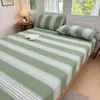 Funda de cama de tela gruesa, sábana de cama de algodón puro, lavable a máquina, amigable con la piel, cómoda, engrosada, adecuada para dormir desnudo, funda de cama, funda protectora, a prueba de suciedad, a prueba de polvo