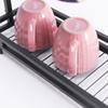 Estante de Almacenamiento para Tazas de Café Listo para Usar Sin Taladrar, Colgador de Tazas de Hierro, Estante de Almacenamiento de Tres Niveles para Tazas de Té de Cocina Invertidas