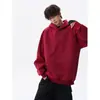 Otoño 2026 Nuevo Sudadera con Capucha de Color Uniforme para Hombre Peso Pesado Lavado a la Arena Bordado Vintage Corte Holgado Tallas Grandes Ropa Exterior