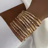 Moda Europea y Americana Nuevo Estilo Moda Personalizada Grabado Trenzado Geométrico Multicapa Apilados Pulseras Set de 10 Piezas Accesorios Al por Mayor