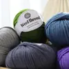 Cor Quente 212 Fio de Lã Fio de Espessura Média Fio Misturado com Lã Merino Suéter Artesanal DIY Bola de Lã Ponto de Venda Atacado