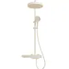 Juego de Ducha Multifuncional de Latón Macizo Tipo Tecla de Piano con Control Termostático Frío y Caliente y Pantalla Digital Inteligente