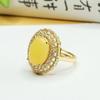 Anillo de Ámbar Natural Aiyu Anillo de Dedo de Cera de Miel Joyería para Mujeres Fábrica Venta al por Mayor Dropshipping S3122005