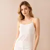 Sujetador Camisola de Seda Tejida con Tirantes Finos Integrados, Seda de Morera Ultradelgada, Escote Alto, Diseño de Espalda Cómodo y Hermoso