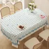 Mantel Nuevo de Dibujos Animados Impermeable y a Prueba de Aceite Sin Lavado Estilo Crema Mantel de PVC Cubierta para Mesa de Comedor Mesa de Café Mantel Ovalado