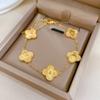 [acero de titanio de cuerpo completo] horno oro real circonita hip hop pulsera dorado moda temperamento coreano simple lujo nicho