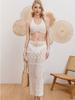 Conjunto de Duas Peças Sexy Vazado Protetor Solar Verão 2025 Europeu e Americano Transfronteiriço com Biquíni, Tamanho Grande Roupa de Banho para Férias na Praia